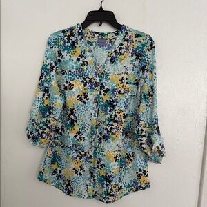 Laura Scott Multicolor Floral Blouse